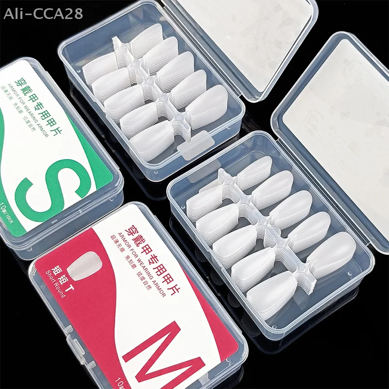 100 Uds. Cubierta completa ultrafina, prensa en puntas de uñas, sistema de extensión de uñas de Gel, accesorios artísticos para uñas postizas transparentes