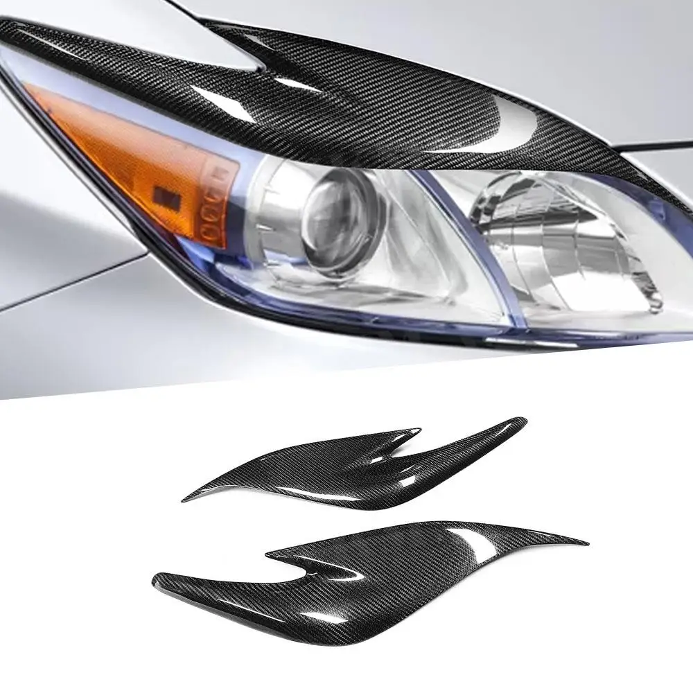 

1 Pair Carbon Fiber Front Head Light Headlamp Brow Sticker Headlight Eyebrow Eyelid For Toyota Prius ZW30 JDM 2012-2015