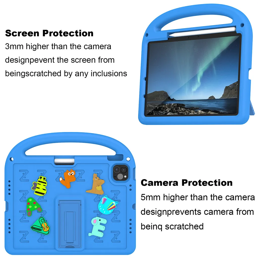 Case for IPad 11th Gen A16 2025 11inch Air 11 M3 M210th Gen  Air 7 6 5 4 3 2 1 10.2 9th 8 7th 10th 10.9Child Kids Safe EVA Cover