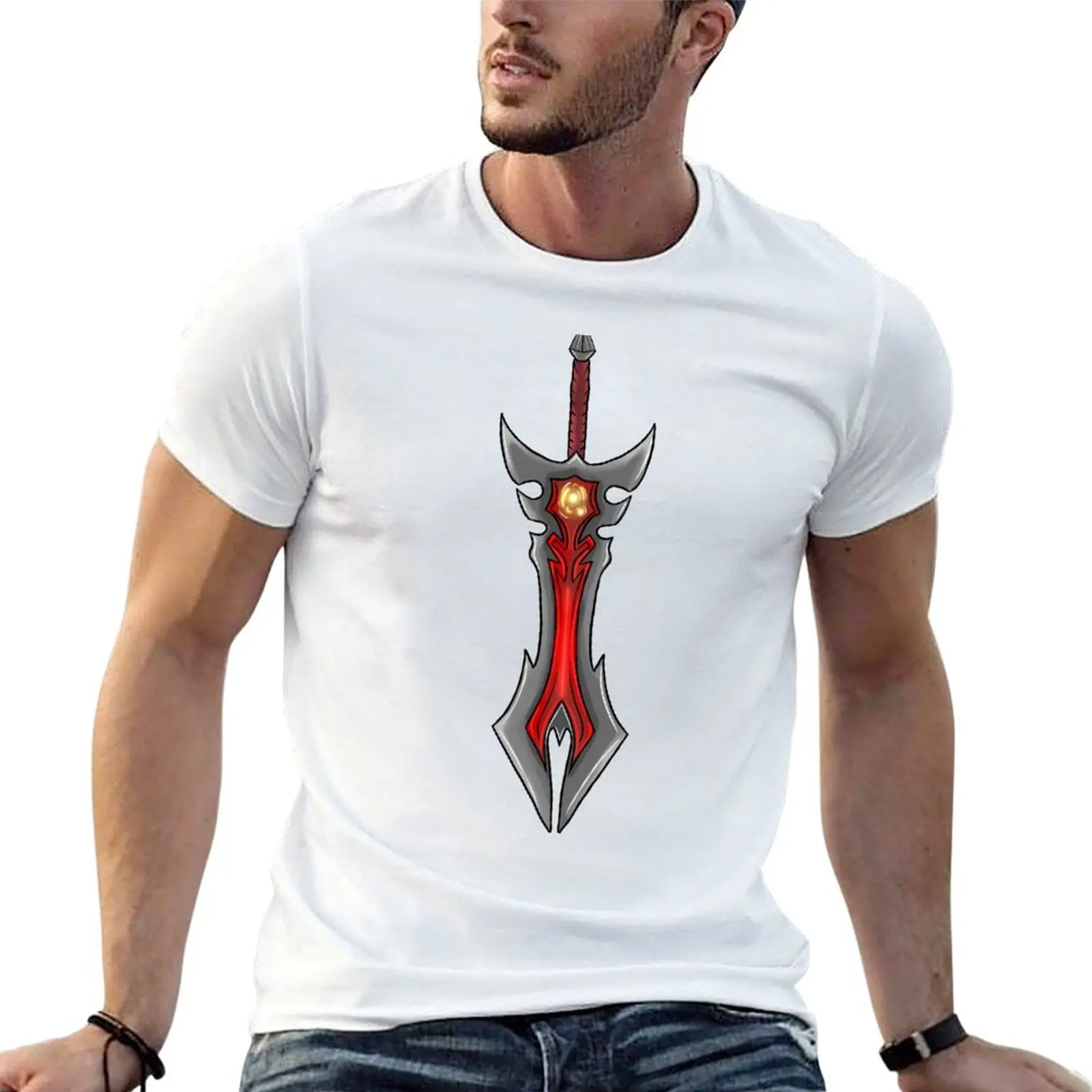 The darkin blade T-Shirt anime figures Luxury man Men's cotton t-shirt