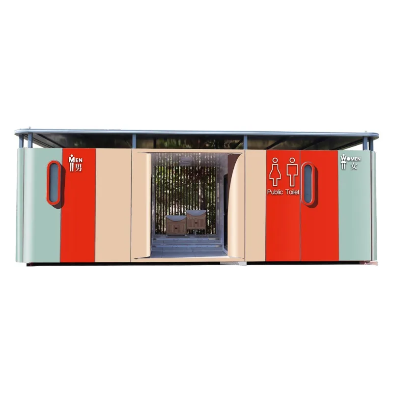 Toalete móvel microbiano ecológico de alta qualidade, agachamento, sem água, proteção ambiental, estrutura de aço para banheiro público