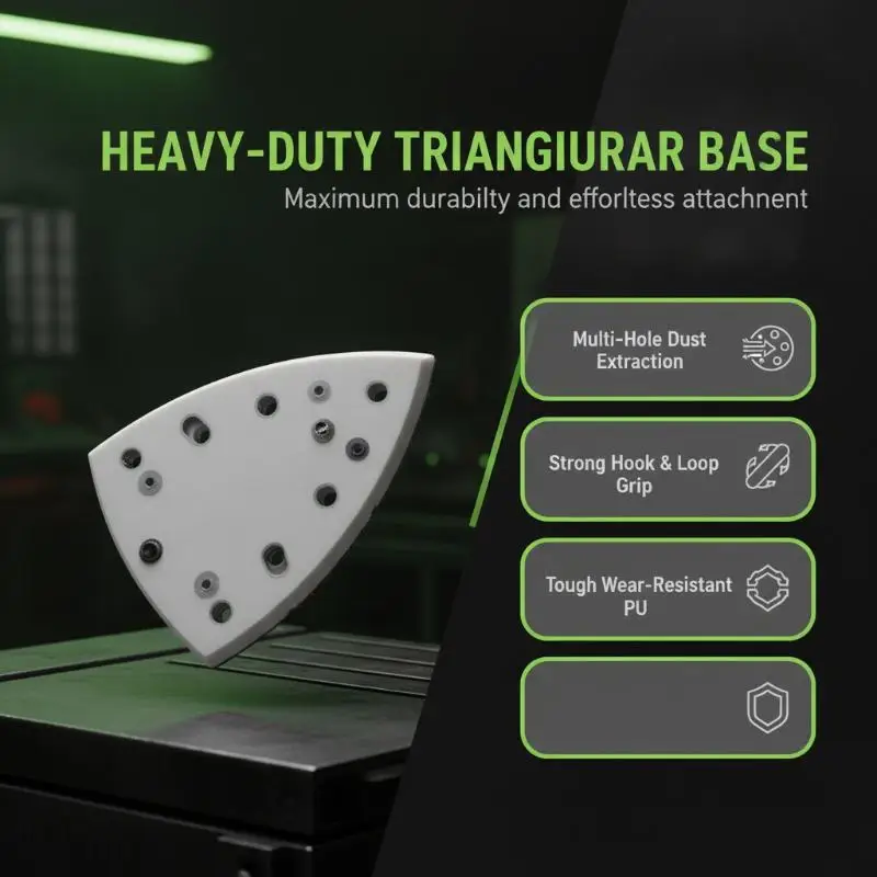 100x148mm Triangle Grinding Machine Electric Grinding Disc Replacement Self Adhesive Polishing Base Sanding Backing Plate