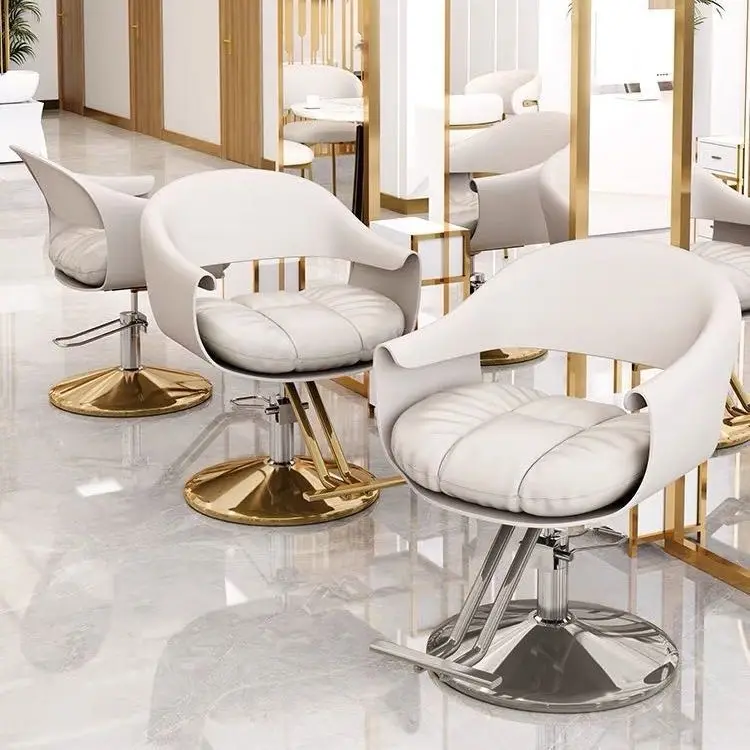 Modern Barber Shop Styling Chair High Quality Leather & Steel with Multiple Color Options Salon Furniture