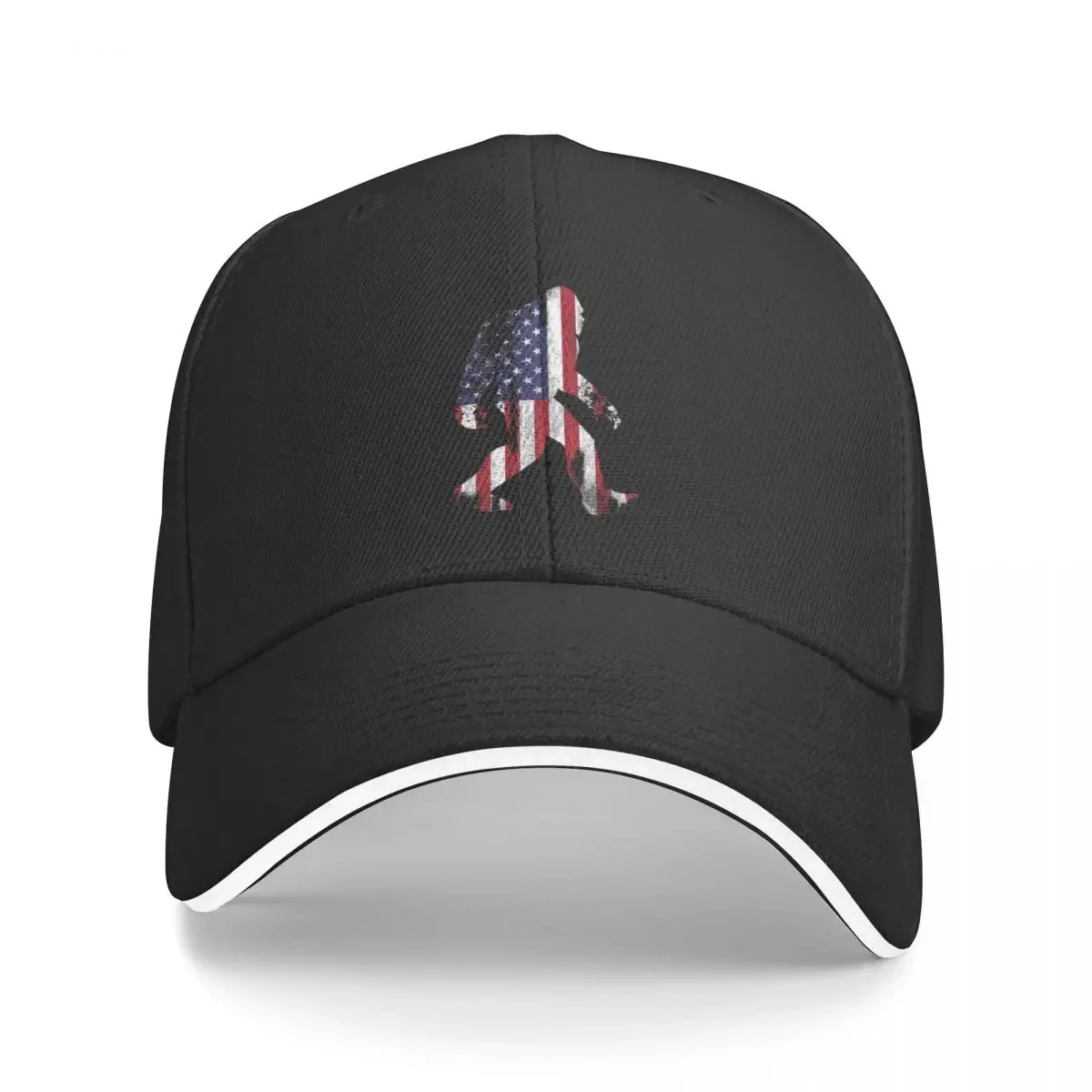 

Bigfoot USA Flag Baseball Cap Fashion Beach Anime Hat For Man Women's