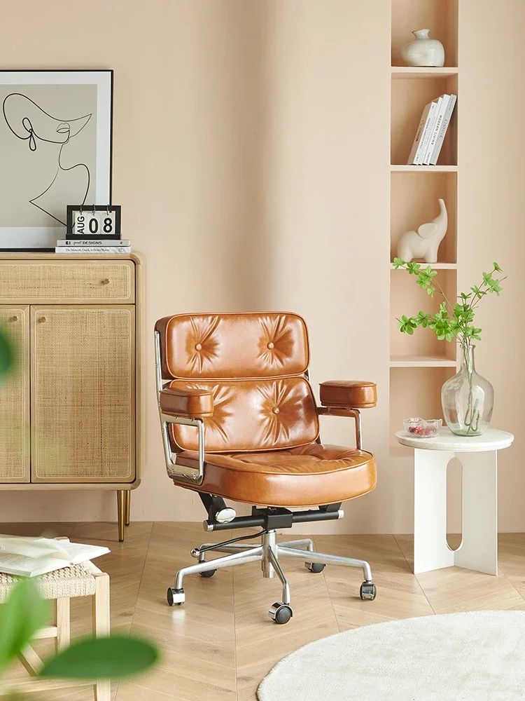 Simplicity Design Office Chair Luxurious Leather Computer Gaming Chair Meeting Vanity Silla De Escritorio Office Furniture Girl