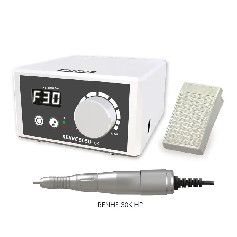 

RHJC RENHE505D 30000RPM Micromotor Digital Display Variable Speed Nail Drill Machine Drill Polishing Handpiece
