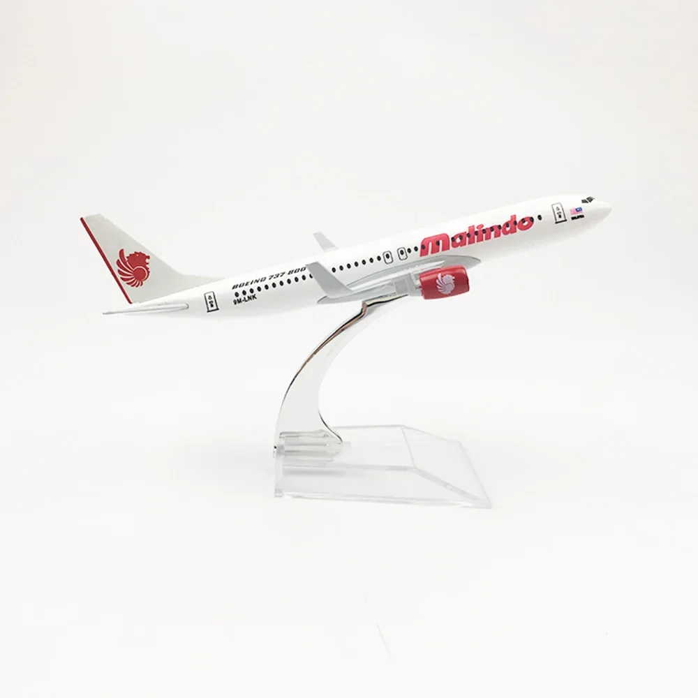 Modèle réduit d'avion Boeing 1/400 Malindo Air B737, 16cm, en alliage, échelle 737, jouet pour enfant, cadeau de collection