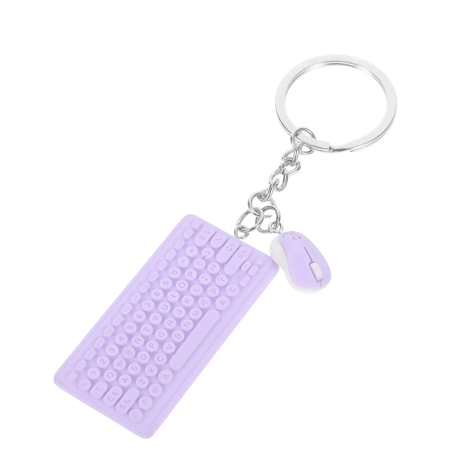 Mini Keyboard Mouse Keychain Cute Tech Keychain Mini Computer Charm Backpack Keychains Cartoon Bag Charms for Boys Girls