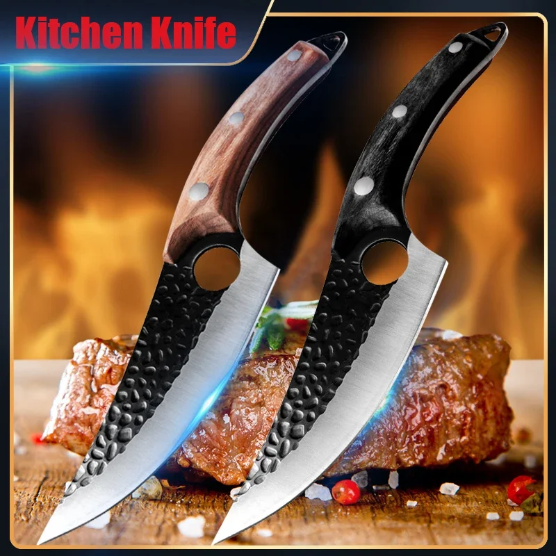 Boning Knives Chef Cooking Slicing Meat Fruit Fish Fillet Kitchen Knives Stainless Steel Hand Forge Blade Utility Barbecue Knife