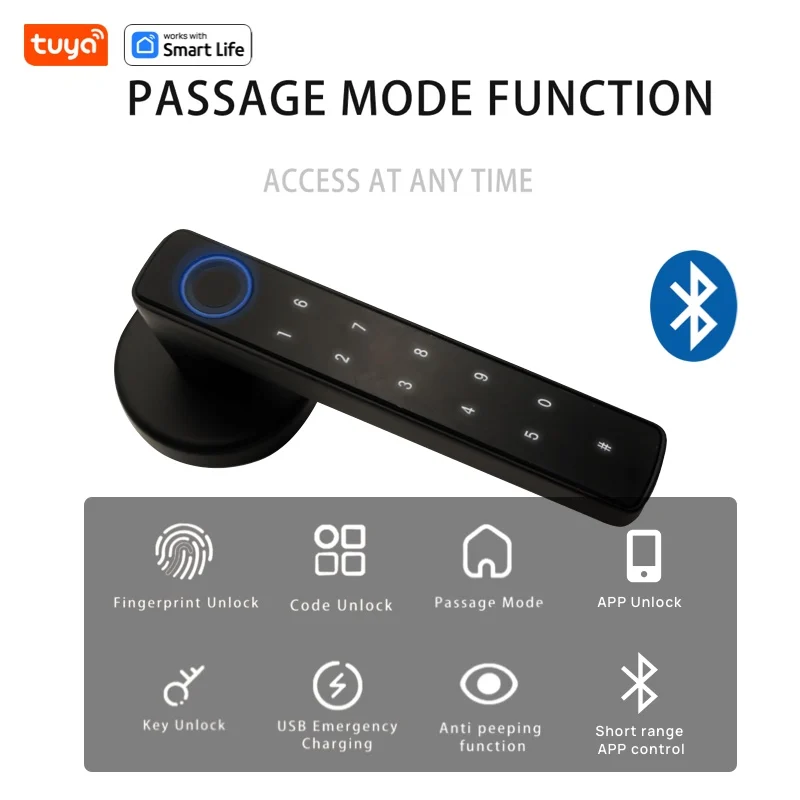 Tuya Smart Life keyless Entry Door Lock,Smart Door knob- ENOKER 4 in 1 Fingerprint Door Knob Lock