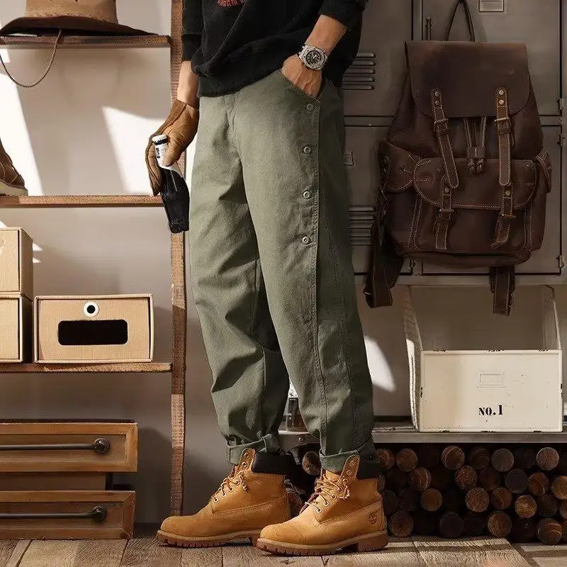 Pantalons pour hommes Y2K Joggers Salopette Vêtements quatre saisons Pantalon thermique Baggy Sweats Lâche Streetwear Jeunes Sweetpants En Gros