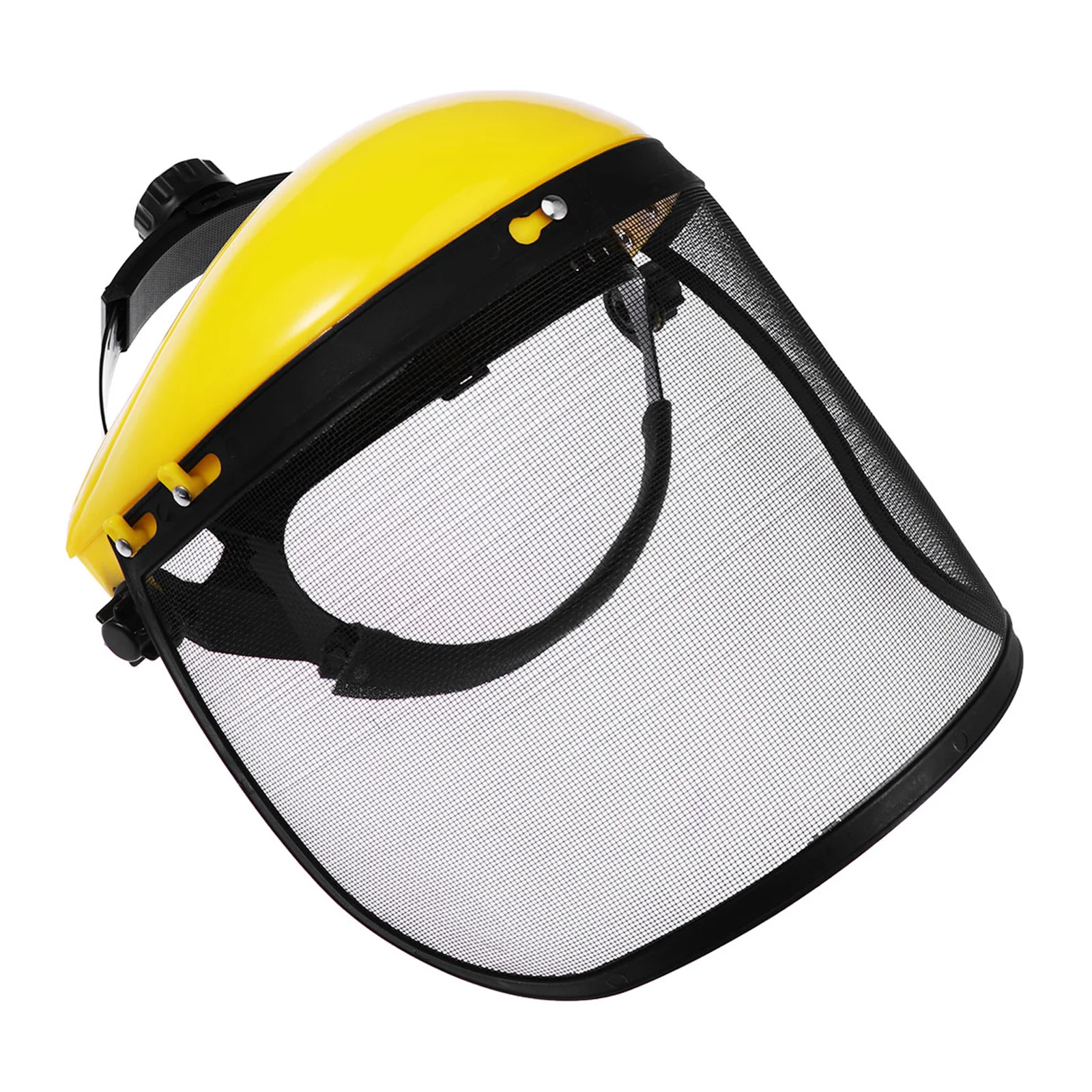 شبكة سلكية آمنة قابلة للتعديل، حزام رأس مريح لكامل الوجه، قناع منشار جزازة العشب، حماية السلامة