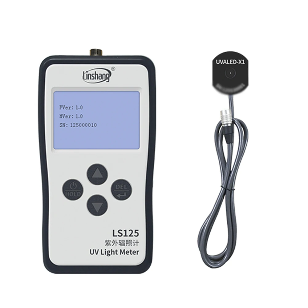 LS125 UV Light Meter with UVALED-X1 Probe Digital UV Light Intensity and Energy Tester