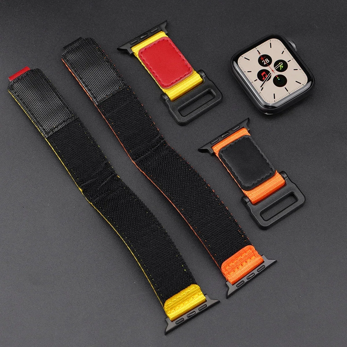 Canvas Sport Strap for Apple Watch Band 49mm 45mm 44mm 42mm Nylon Quick Fit Loop Bracelet for iwatch Series 8 Ultra 7 6 5 4 3 SE