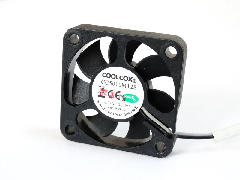 Mute 50mm 5cm Cooling Fan, For COOLCOX CC5010M12S DC 12V 0.07A 5CM 50x50x10MM 2Line Computer Silent Small Mini  Cooling Fan