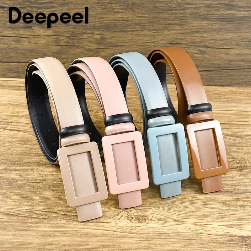 

Deepeel 105cm Women's Belt Genuine Leather Solid Color Corset Waistband Jeans Decor Luxury Designer Belts Ladies Girdle Dress