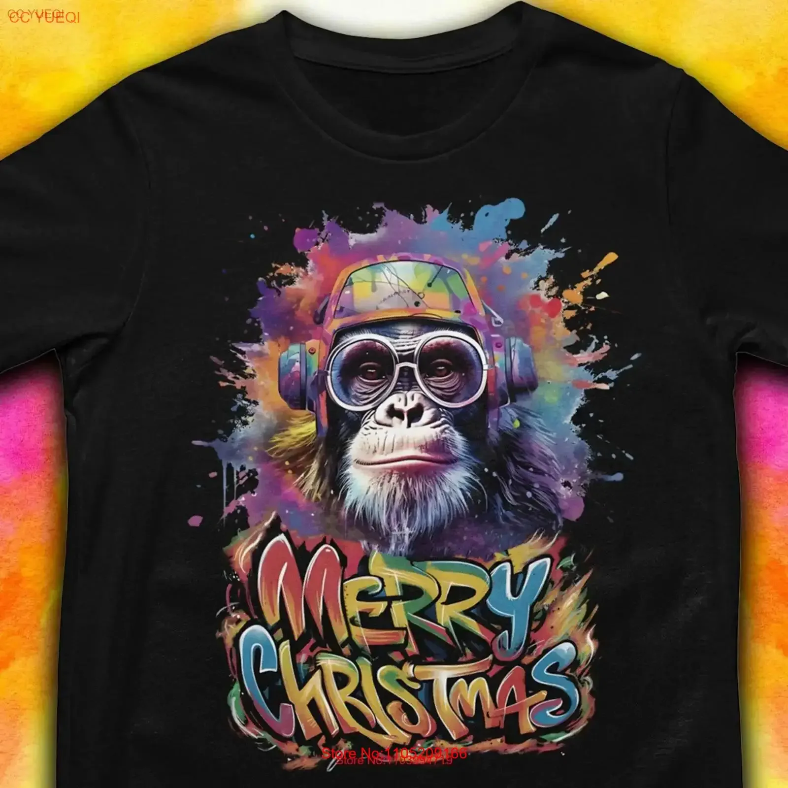 Camiseta navideña de mono, regalo Hippie sucio de vacaciones para niños, regreso a la escuela, linda chica de los años 90, vintage, lavada y estirada