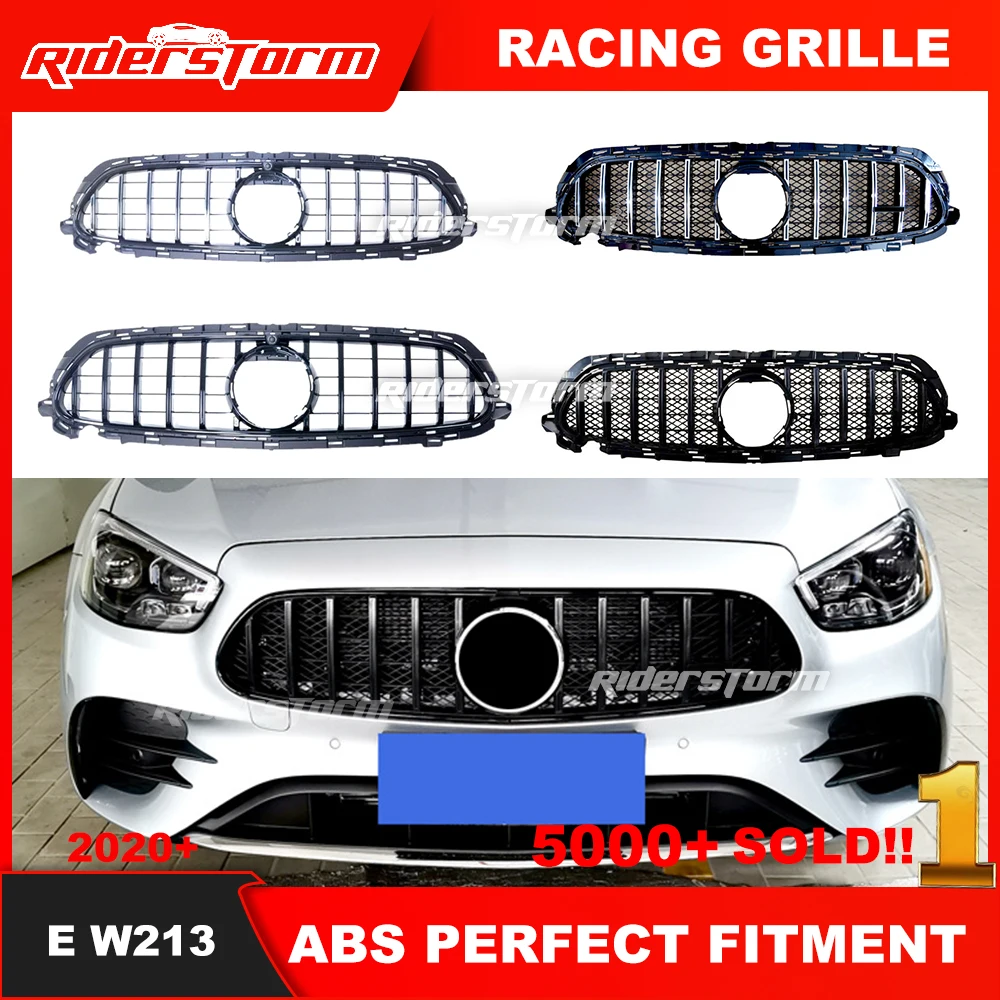 

2020-2023-year E Class W213 GT Grille for mercede E Class W213 E43 E200 E300 E250 E320 E350 Front Bumper Mesh W213 Gt Grille