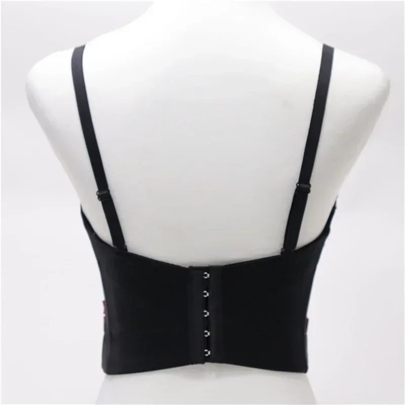 Summer Women Crop Top Streetwear Beading Diamond Push Up Bra Casual Tank Tops Woman Clothes Bustier Camis Fashion Ladies Corset