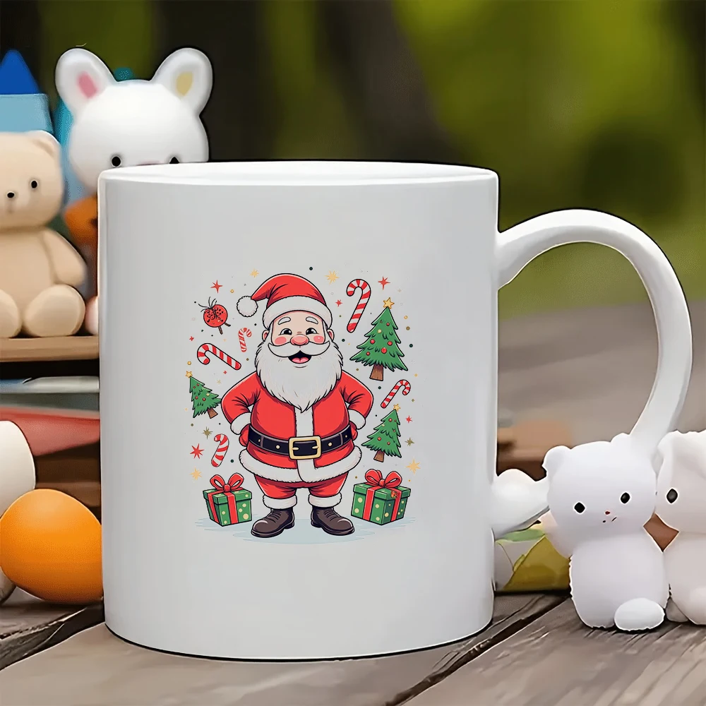 

11oz Cup + Santa Claus Sticker + Christmas Gift - Kids Water Bottle Family Office Coffee Cup