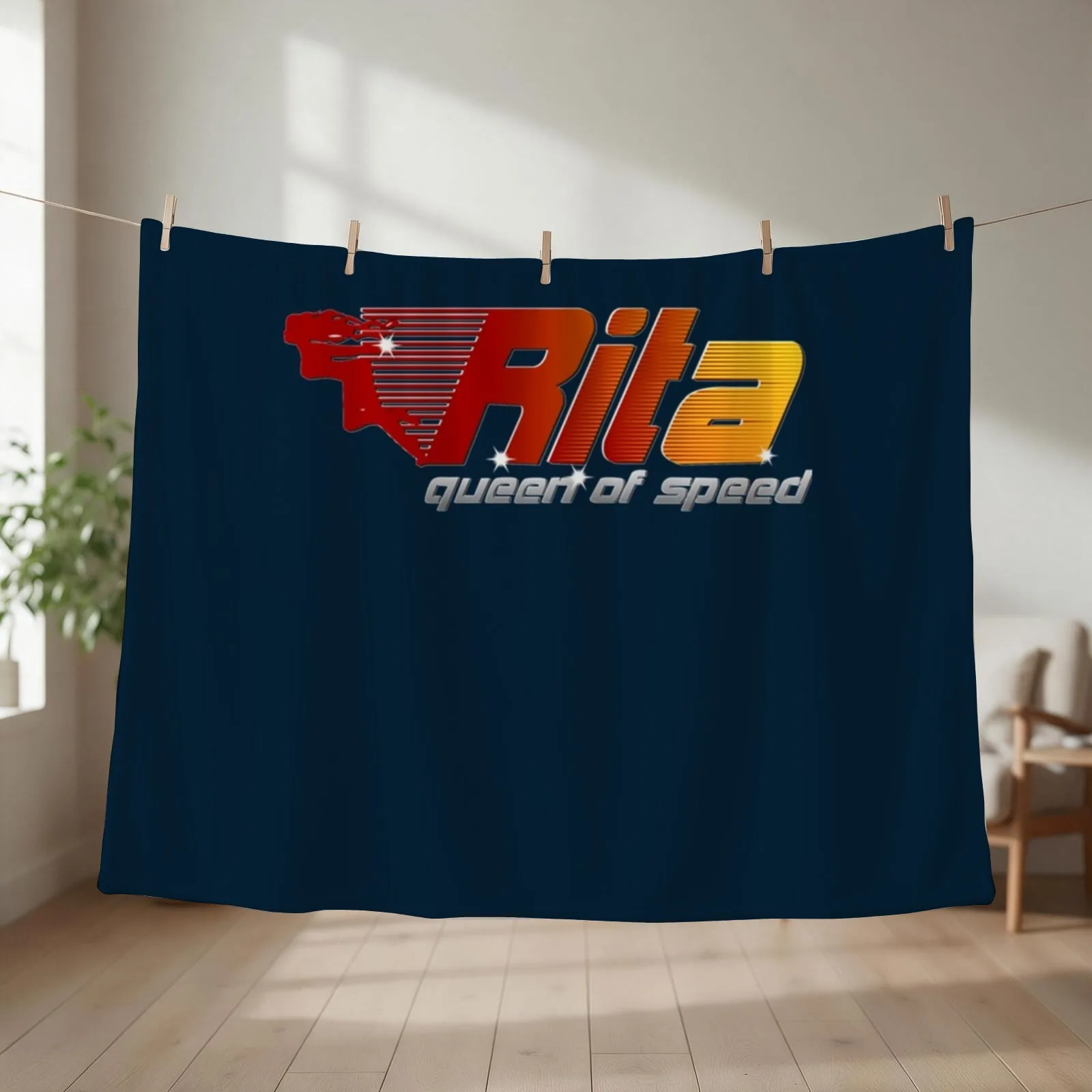Rita the Queen of Speed Throw Blanket couch cozy soft plush fuzzy picnic outdoor blanket