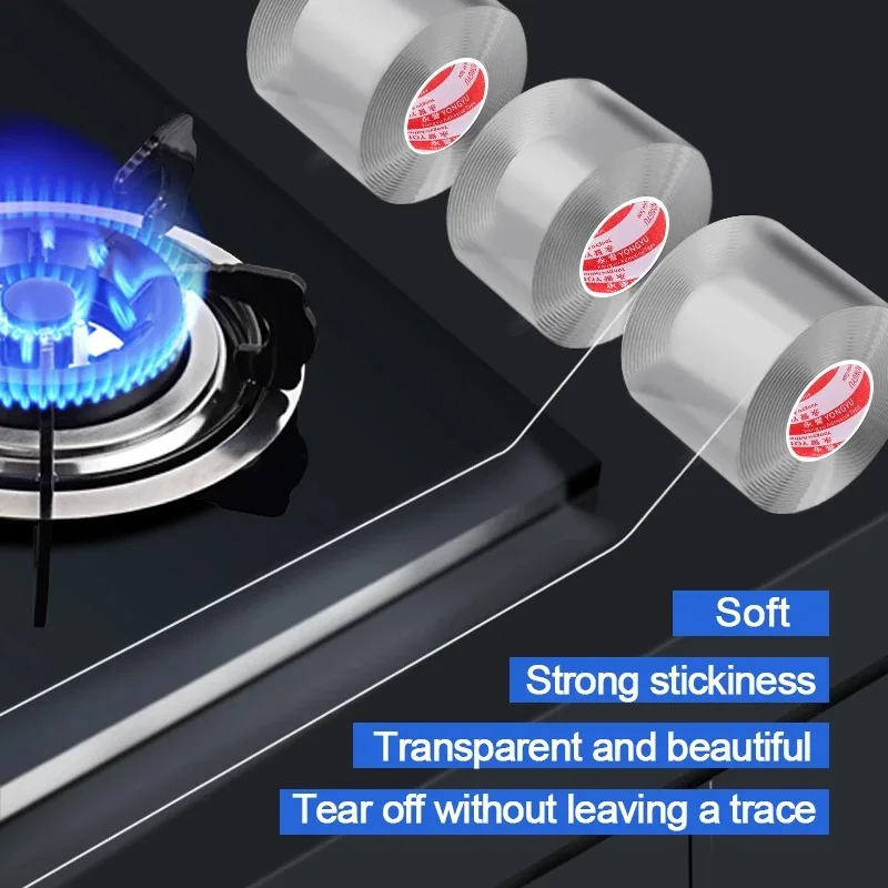 Versatile Ultra-strong Double-sided Adhesive Nano Tape Removable Waterproof Extra Strong Sticky Strip Heavy-duty Two Side Tape