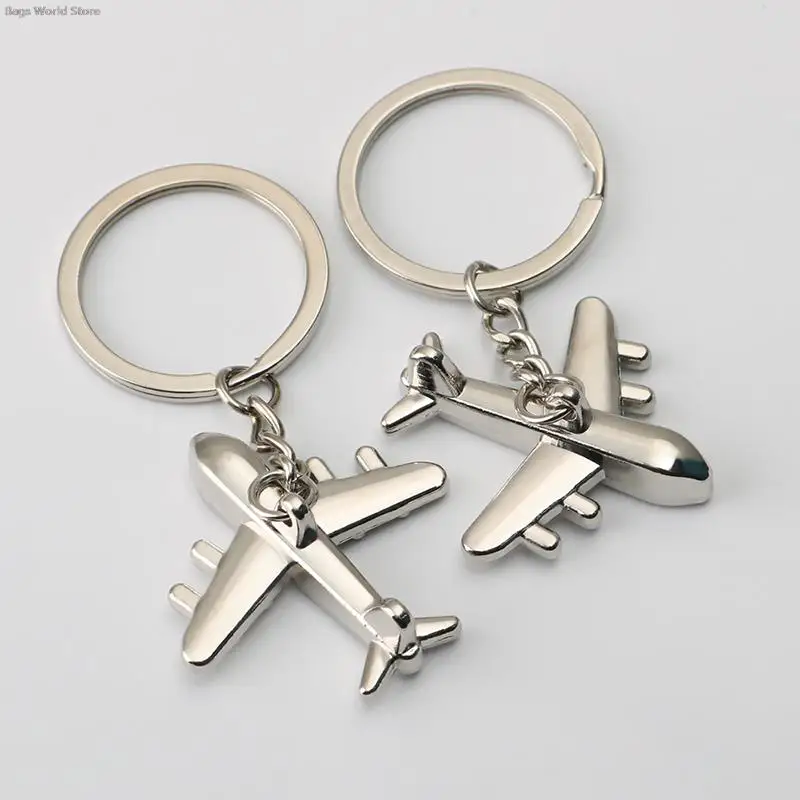 Creative Retro 3D Airplane Metal Keychain Pendant Keyring Key Chain Jewelry Bag Accessories