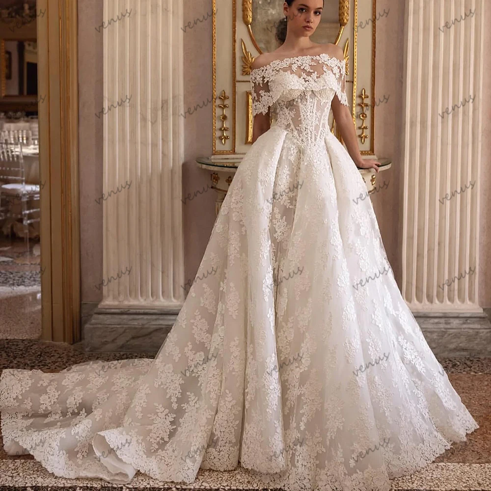 

Glamorous Wedding Dresses A Line Luxury Bridal Gowns Strapless Robes For Formal Party Princess Vestidos De Novia Customized 2025