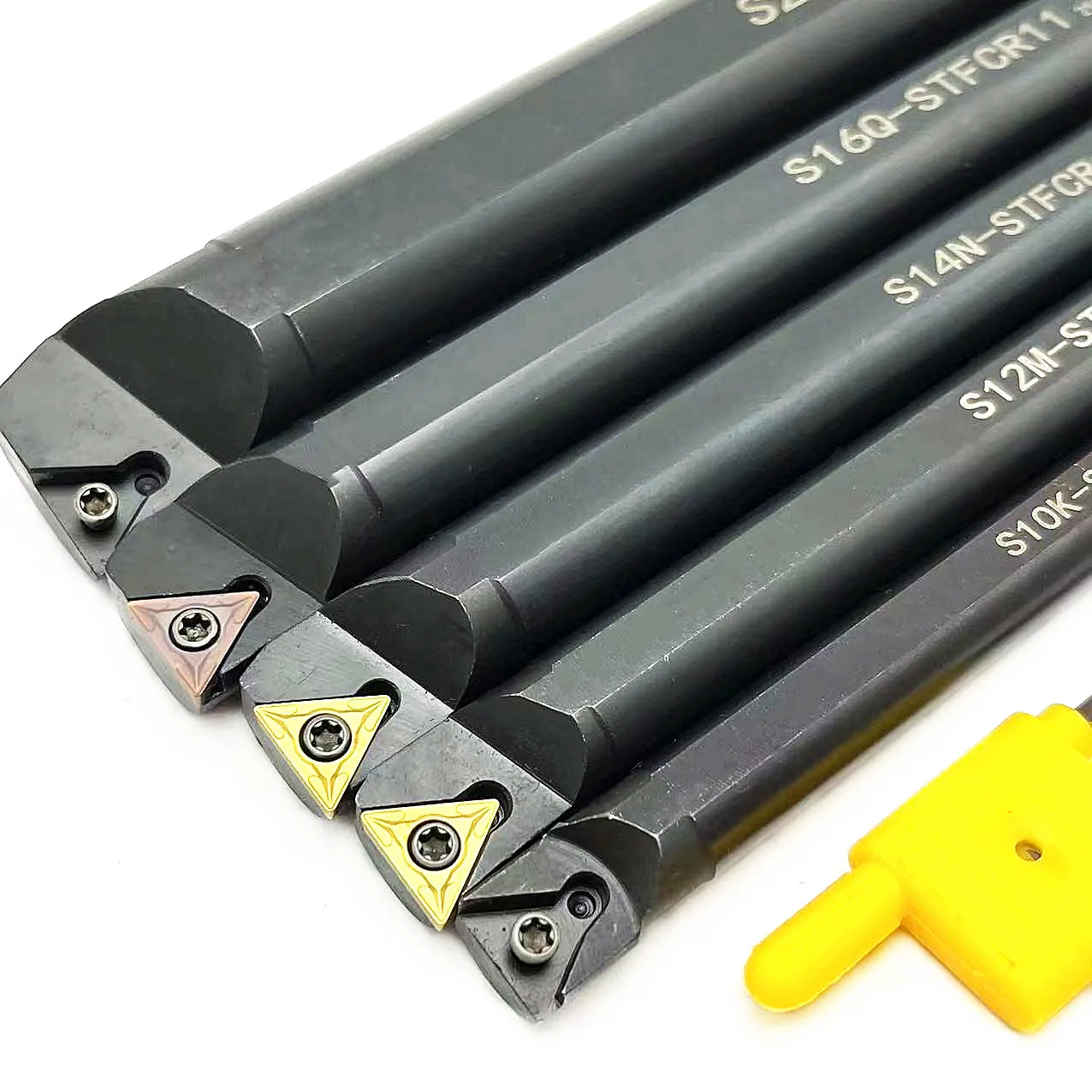 ตัวยึดเครื่องมือกลึงด้านใน S20Q-STFCR11 S16Q-STFCR11 S12M-STFCR11 S10K-STFCR11สำหรับชุดกดสิวตัดเม็ดมีด TCMT110204คาร์ไบด์
