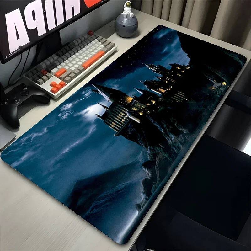 XXL Gaming Mouse Pad Anime Castle Potters 900x400 Non-Slip Rubber Extended Desk Mat Laptop Harries Gamer Cabinet HD Keyboard Rug
