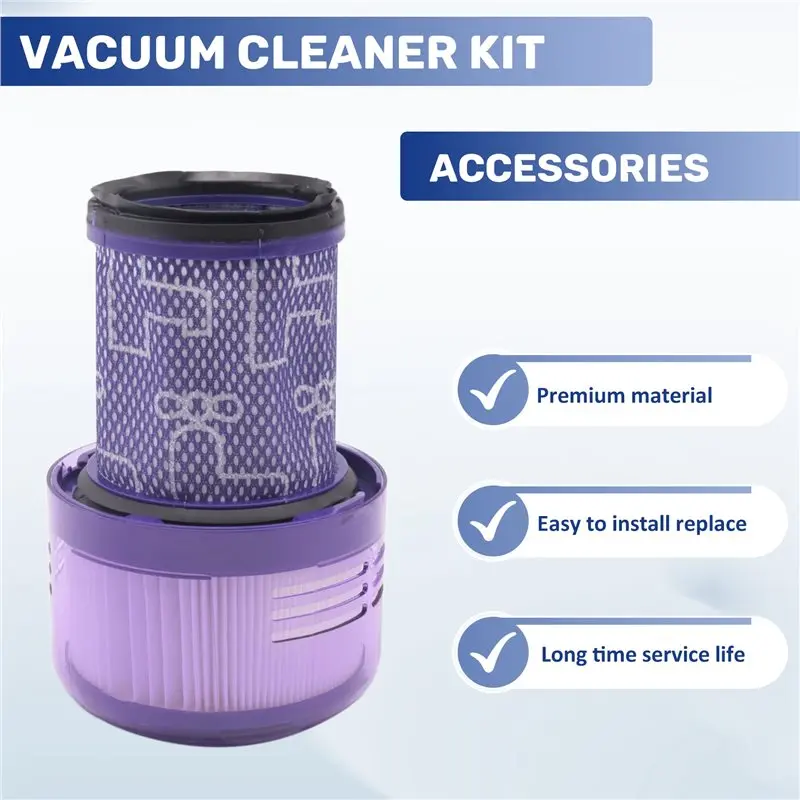 ELEG-For Dyson V12 Detect Slim Roller Brushes, Vacuum Cleaner Roll Floor Nozzle Accessories With HEPA Filter