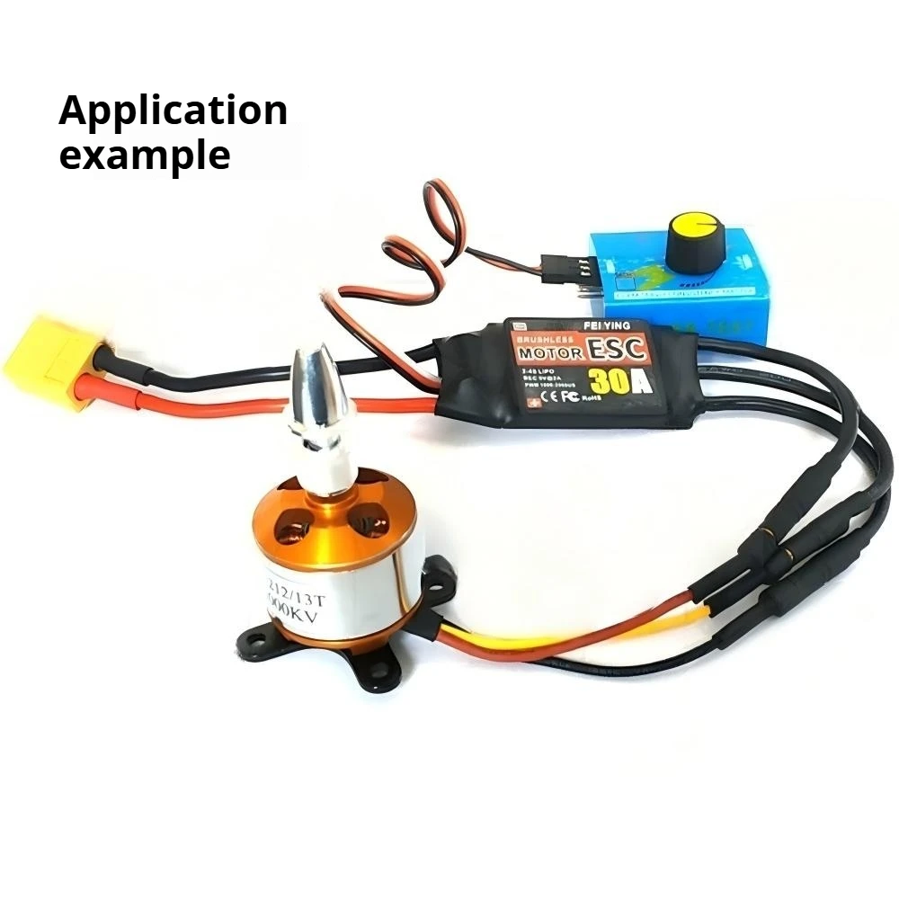 

Three-Phase Model Aircraft Brushless Motor Regulator Motor Speed Test Drive Set 30A Brushless Electric Speed Controller Fan DIY
