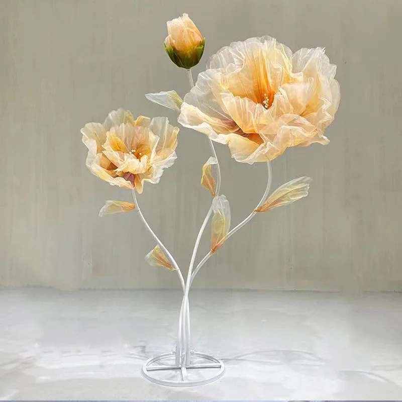 زينة زهور حريرية عملاقة لنوافذ متجر الملابس وحفلات الزفاف ومهرجانات الزهور الاحترافية وديكورات الحفلات