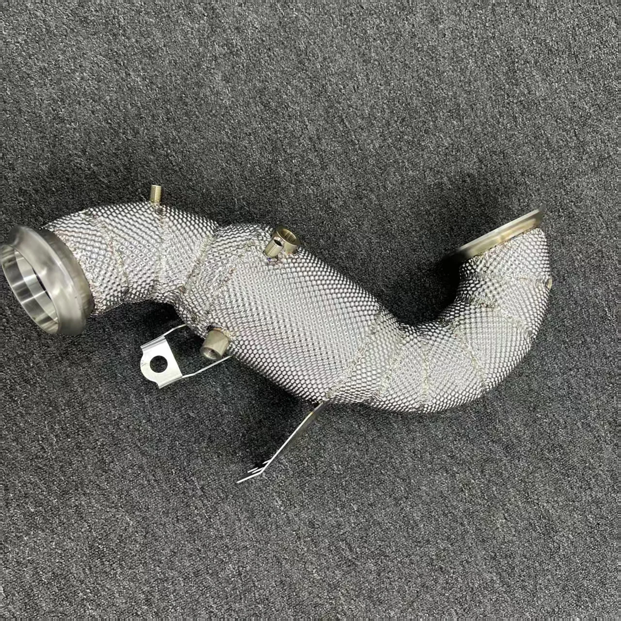 Hochwertiges Edelstahl-Downpipe mit Hitzeschutz und Auspuffschalldämpfer für Lotus Lutes 2.0T OPF – Detail 6