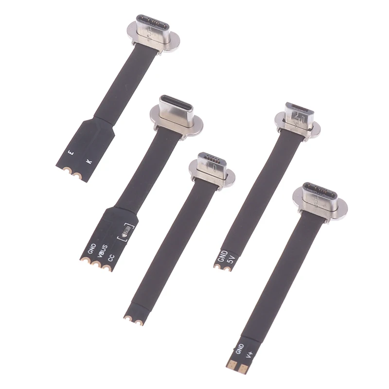 Type-C Micro USB Connector FPC 2Pin 3Pin Soft Flat Cable Male Fast Charge Wire Extention For Phone