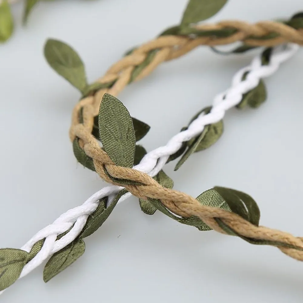 Imagen 4: Cuerda de Yute de 10M/Rollo, Estilo Boho, Simulación de Vid Natural, Cinta de Hojas Artificiales, para Manualidades Vintage, Fabricación de Coronas