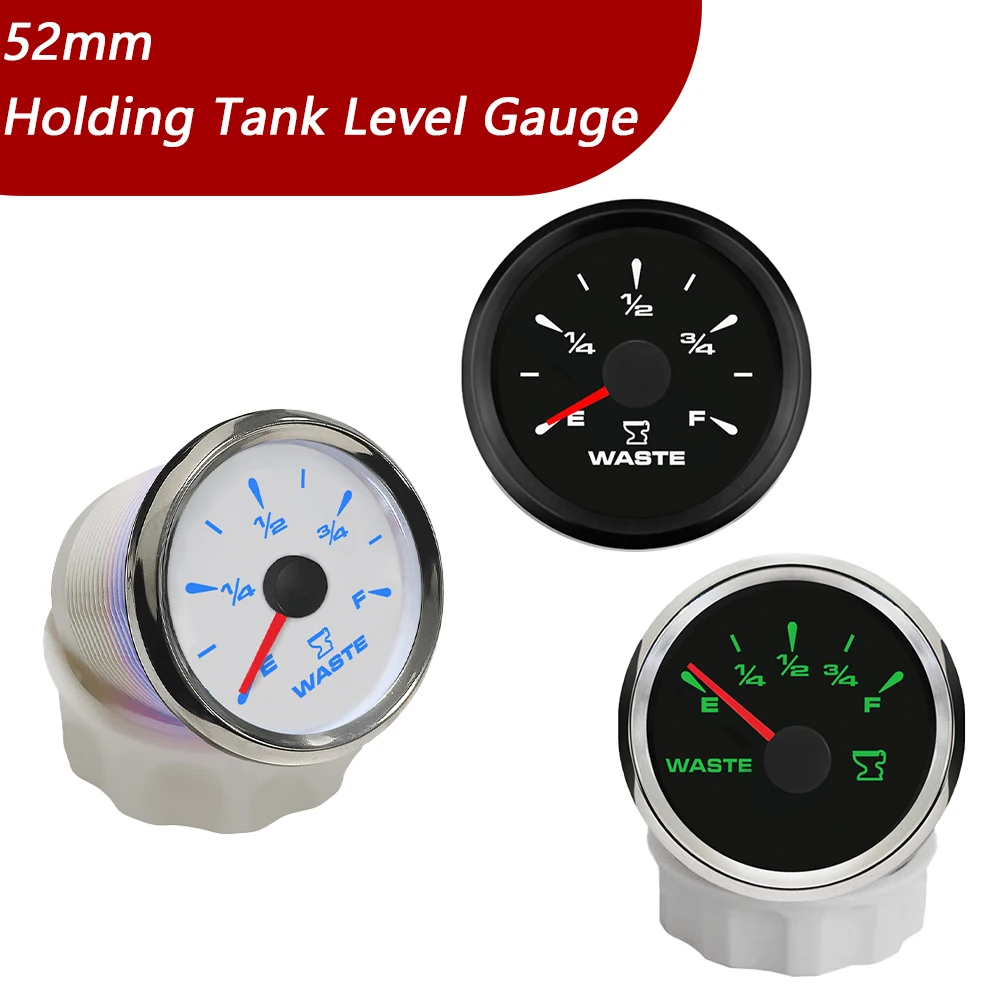 

52 мм новейший удерживающий датчик уровня в баке, сигнал 0-190 Ом 240-33 Ом с 8 цветами подсветки для RV Yacht Роскошный автомобиль 9-32 В