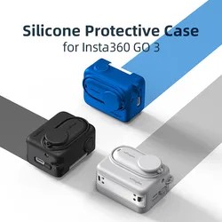 Funda protectora de silicona para Insta360 GO 3, accesorios de película de protección de lentes