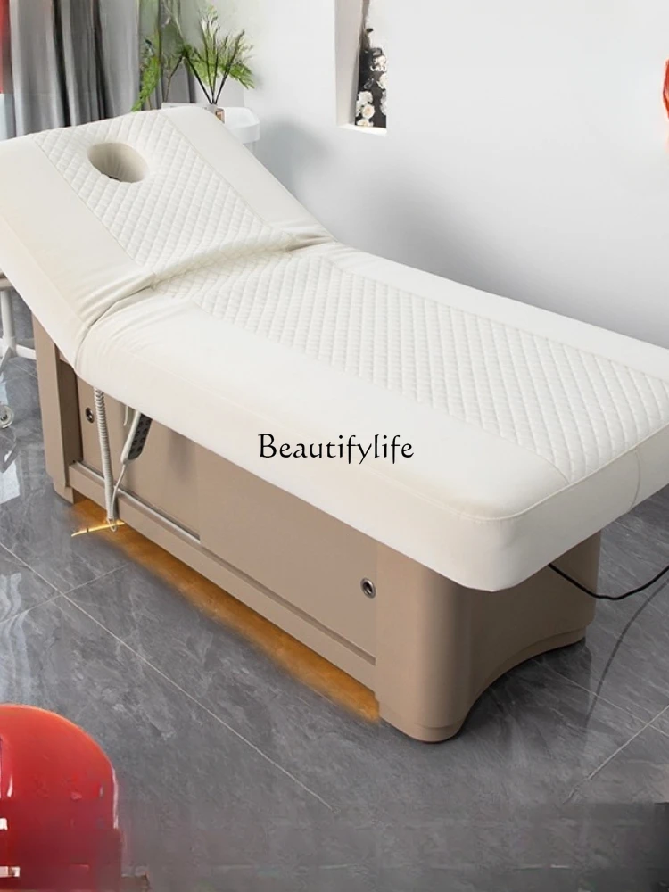 Air pressure massage electric beauty bed with ambient light special bed constant temperature heating