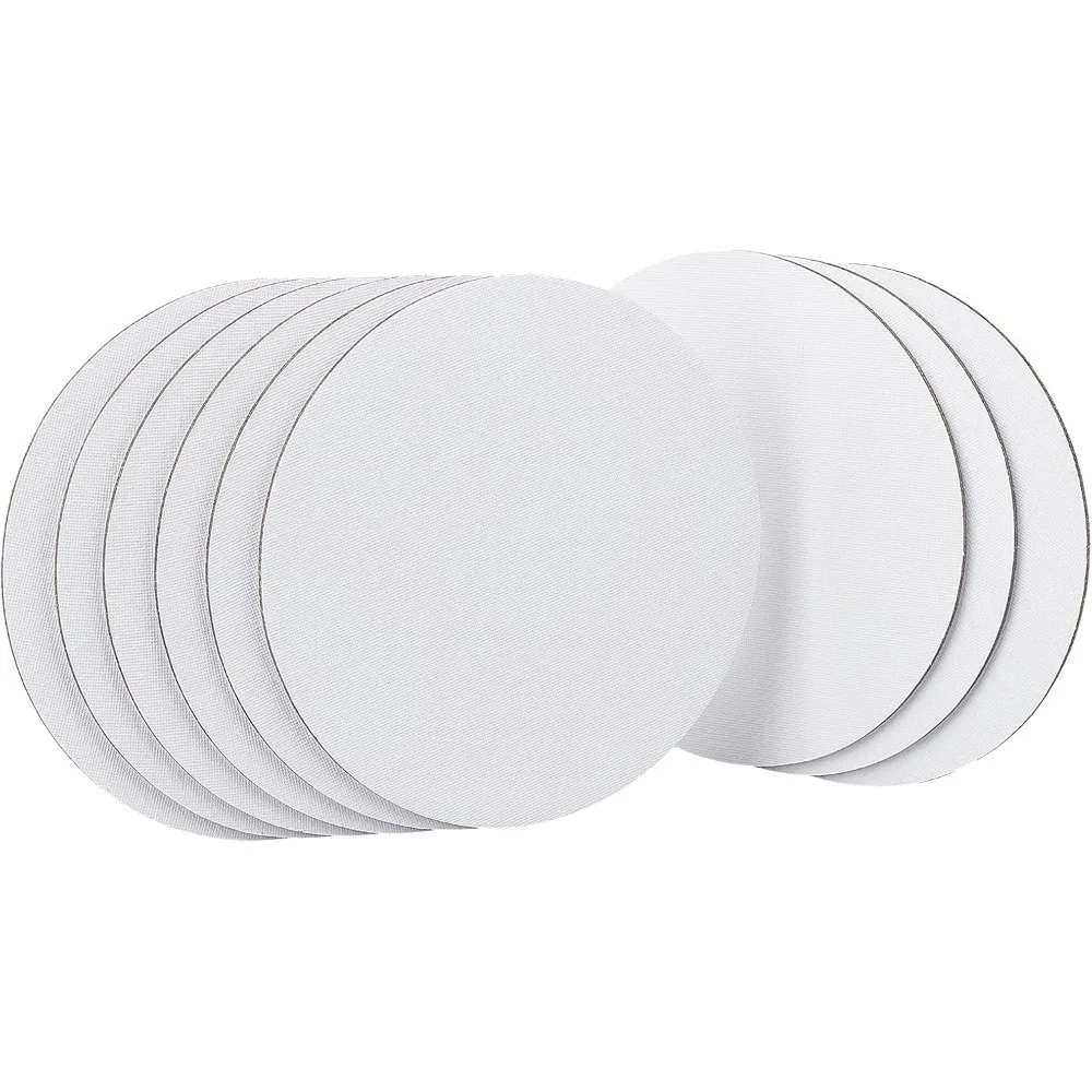 12 Pcs Round Painting Canvas Panels Blank Canvas Drawing Boards for Oil & Acrylic Painting Students Artist Hobby Painters