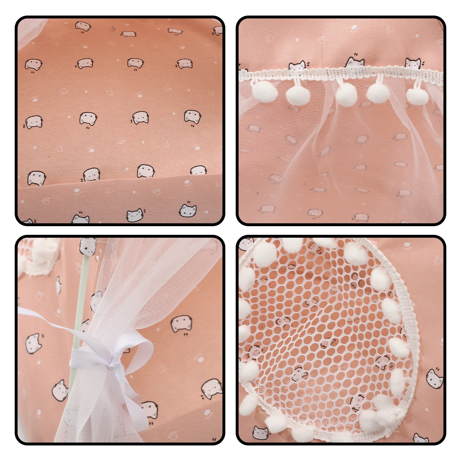 

1Pcs Pet Tent Foldable Comfortable Fabric Semi-Closed Indoor Outdoor Pet Sleeping Nest Dog Cat House
