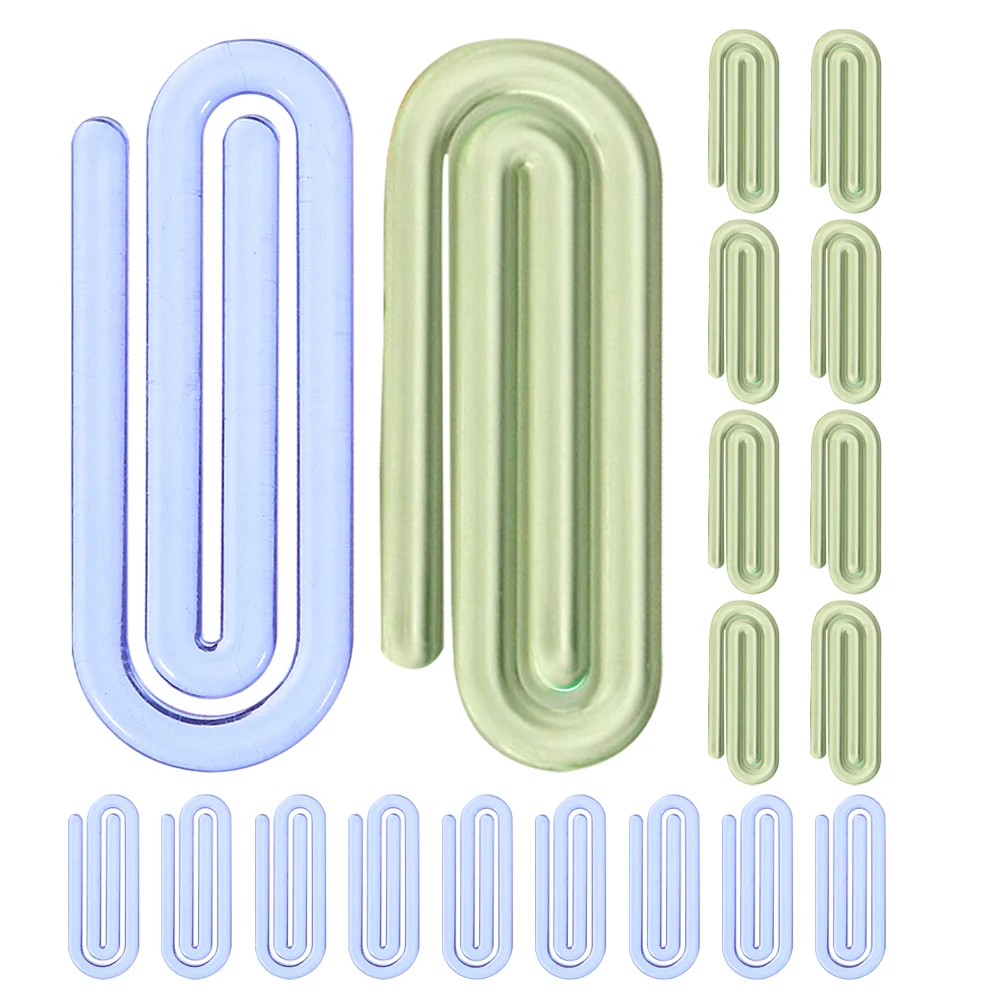50pcs File Clips Cute Plastic Paperclips Small Document Clamps For Office School Home Study Organization Decorative Stationery