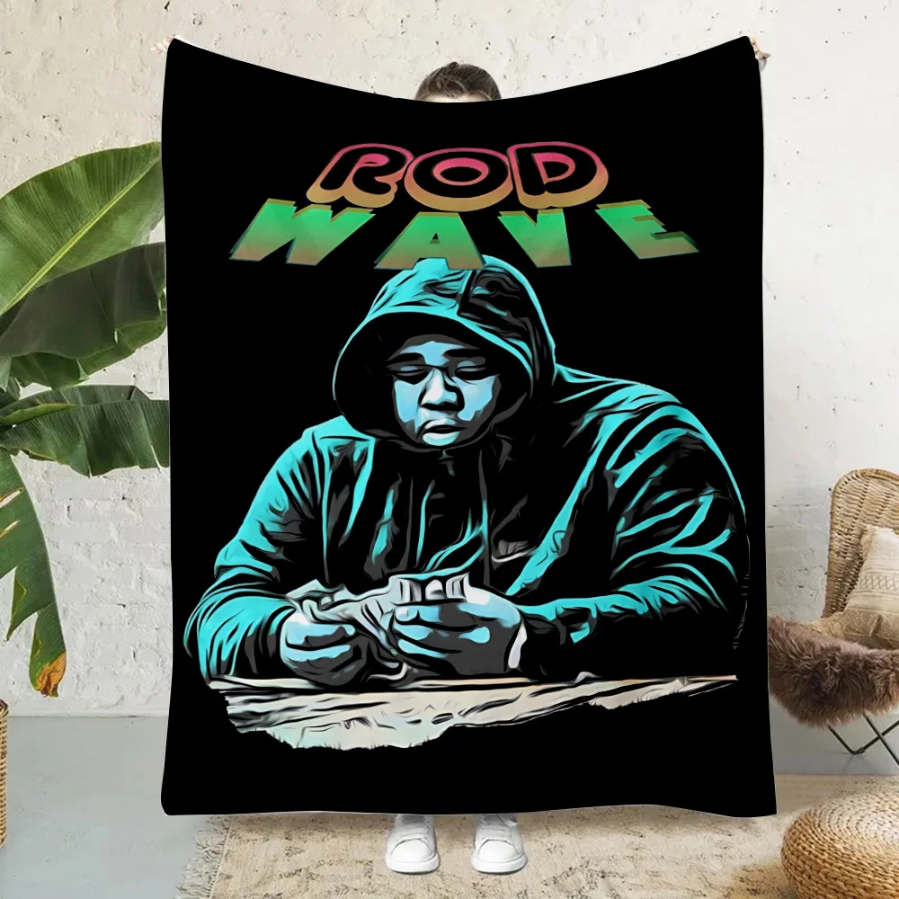 Rapper Rod Wave Pop Singer Printed Blanket Picnic Blankets Warm Blanket Soft and Comfortable Blanket Home Travel Birthday Gift image 5
