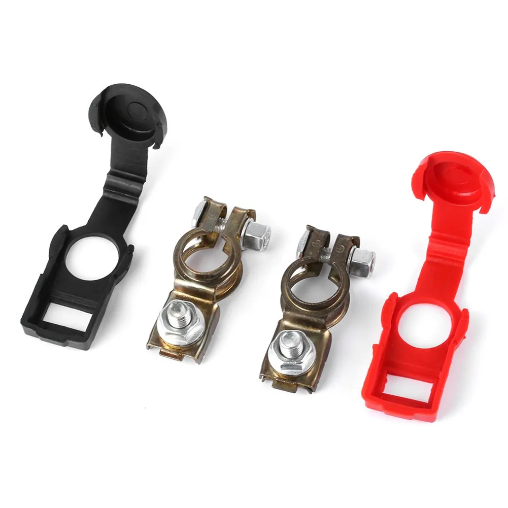 Зажимы для клемм автомобильного аккумулятора, зажимы для клемм аккумулятора для автомобильных запчастей, отрицательные + положительные сменные аккумуляторы для фургона, 1 пара