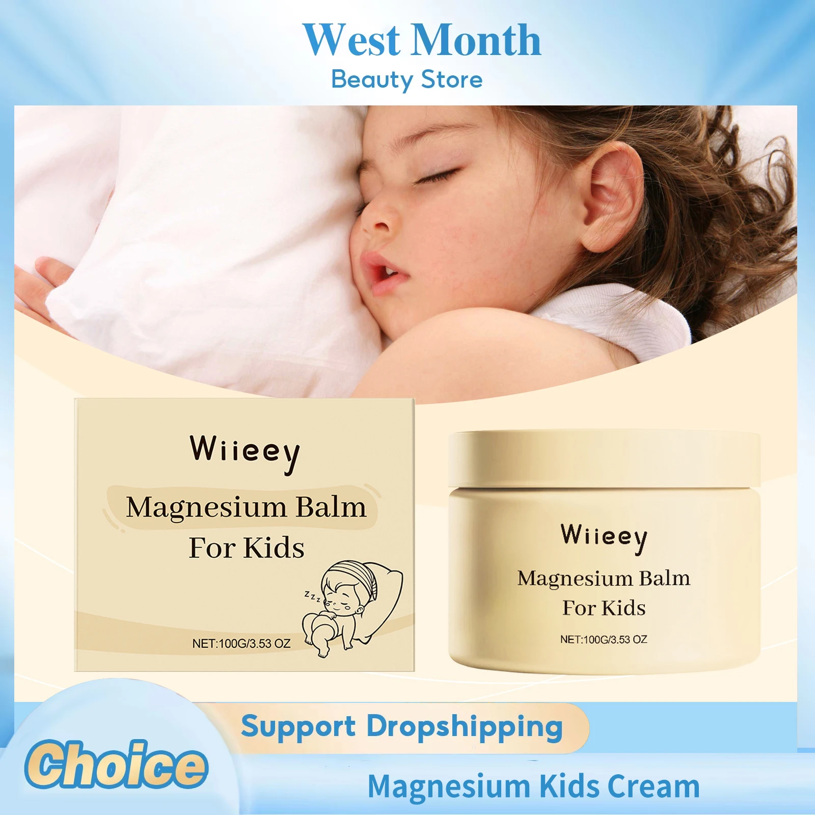 Crema de magnesio para niños, mejor sueño, nutritiva, hidratante, fragancia duradera, calmante, refrescante, relajación, mente corporal, bálsamo de magnesio
