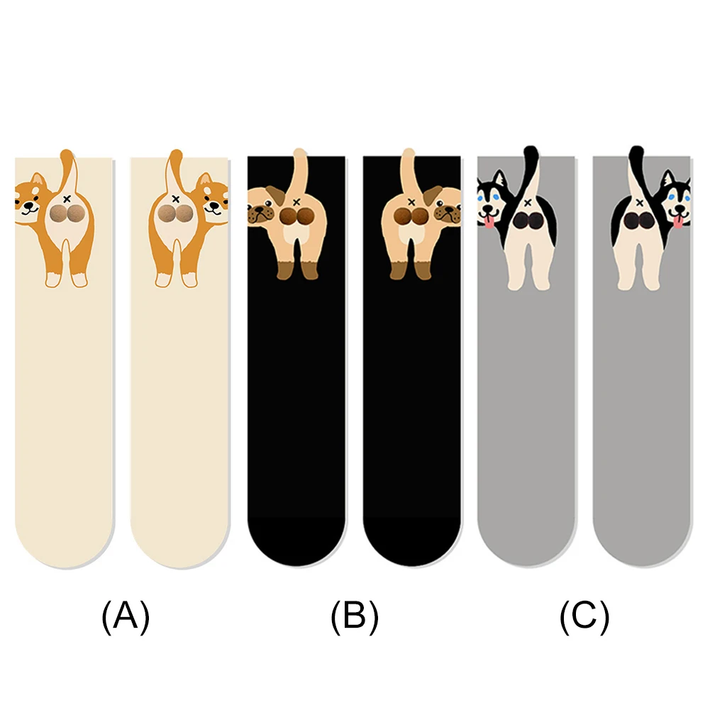 2/1Pairs القط والكلاب البيض جوارب قطنية زوجين الجوارب القط كرات Kawaii اليد الحياكة الجوارب الكرتون الزنجبيل القط العانس الإبداعية هدية #3