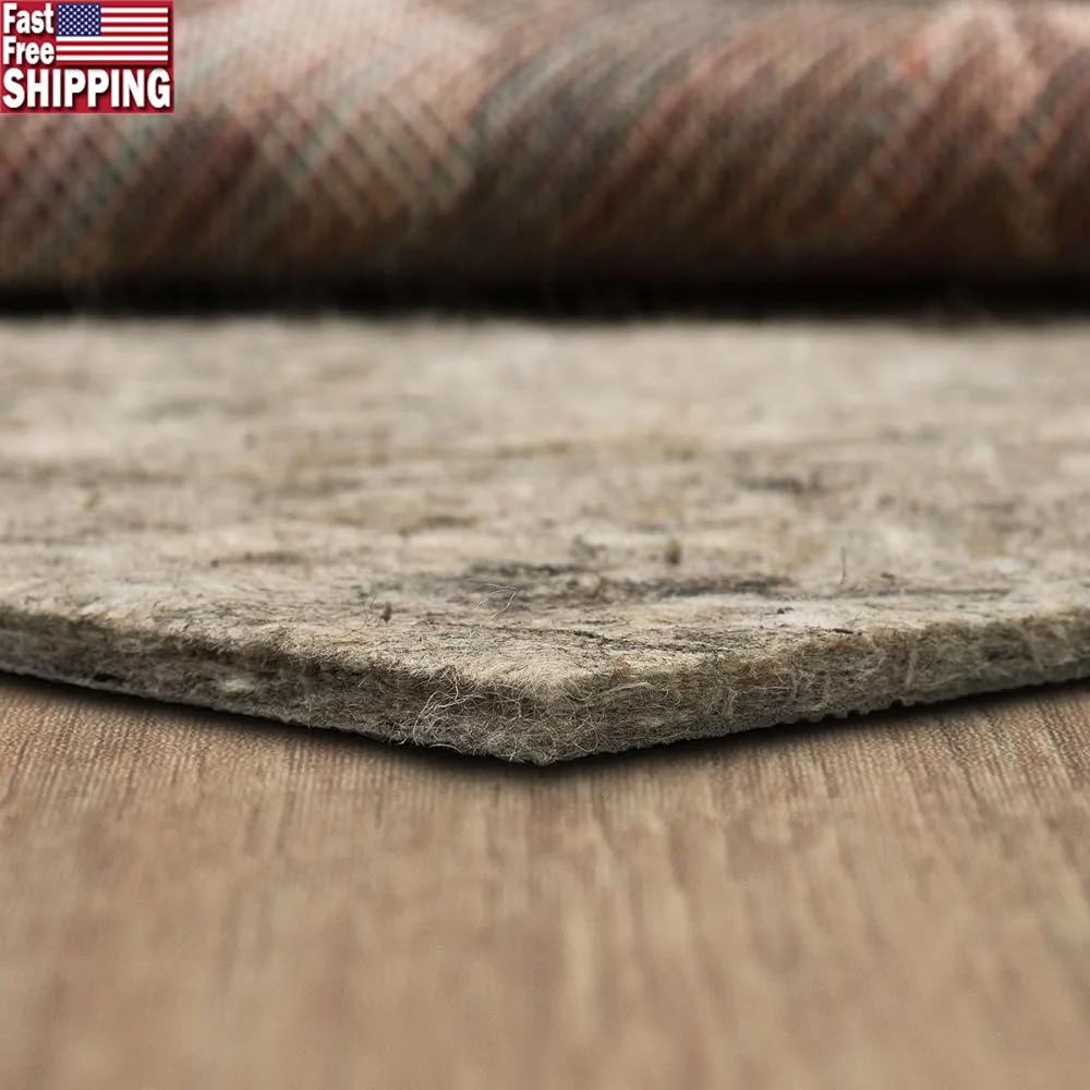 

Extra Thick Non Slip Rug Pad 8x10 Cushioning Felt Rubber Gripper Safe Flooring Protection