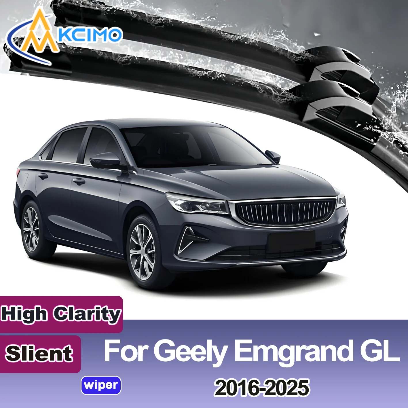 

2PCS New Wiper Blades for Geely Emgrand GL 2016-2025 Geely Emgrand EV Pro (electric) Maple 60S (electric) Front Windshield Brush