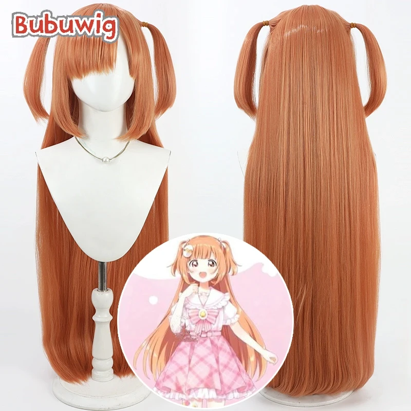 

Bubuwig Synthetic Hair Kirara Tamako Cosplay Wigs Virtual YouTuber Kirara Tamako 90cm Women Long Mixed Orange Wig Heat Resistant