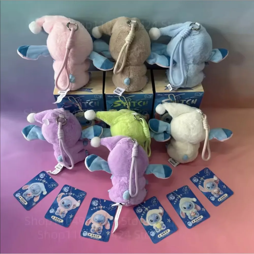 Disney Stitches – boîte aveugle en peluche, pendentif doux, poupée drôle et mignonne, porte-clés de poche pour joli cadeau, nouvelle collection